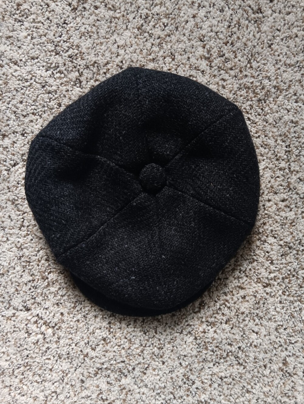 Irish Tweed By Jonathan Richard Charcoal Gray 100% Wool Newsie Flat Cap Hat M